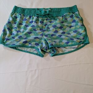 Columbia PFG Omni-Shade Viva Bonita Green and Blue Athletic Shorts Quick-Drying